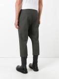 drop-crotch cropped trousers