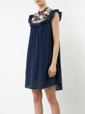 floral knit panel dress