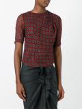 sheer graphic print top
