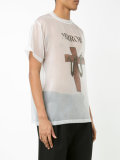 'mirror' print sheer T-shirt
