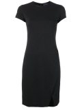 wrap detail fitted dress