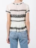 lace insert shortsleeved blouse 
