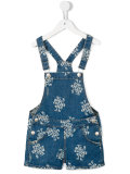 logo print denim dungarees 