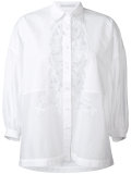 lace trim plain shirt 