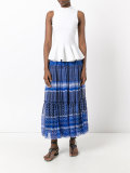 pattern pleated skirt