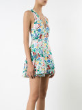 floral print draped dress