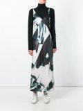printed satin maxi dress