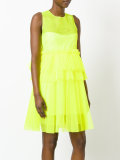 ruffle mesh dress