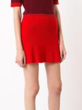 ribbed A-line knitted skirt