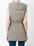 hooded zipped gilet 