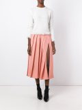pleated midi skirt