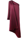 satin one-shoulder dress