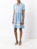 ruffled trim shirt dress 