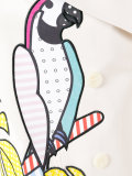 parrot applique trench coat 