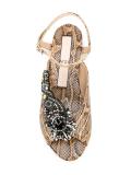 snakeskin effect sandals 
