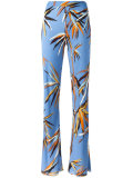 printed flared trousers 