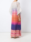 v neck printed kaftan