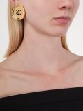 button clip-on earrings