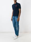 embroidered heart polo shirt