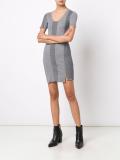 ribbed panel dress