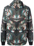 zipped hooded jacket