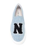 denim slip-on sneakers