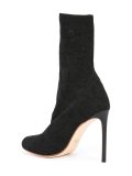 perforated detail mid-calf boots