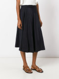 pleated midi skirt