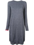 contrast sleeve knitted dress