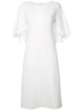 layered puff sleeve dress