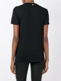 studded contrast panel T-shirt