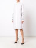 asymmetric embroidered shirt dress