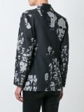 embroidered face blazer 