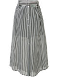 belted striped skirt