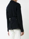 plunge belted jacket 