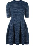 pleated knit dress