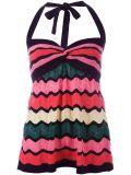 zigzag knitted halterneck top