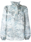 ruffle collar blouse