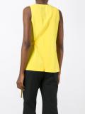 sleeveless wrap top