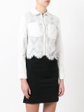 Hybrid lace denim jacket