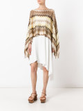 cropped knitted poncho