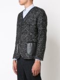 collarless knitted blazer