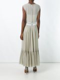 creased detailing embroidered dress