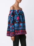 floral embroidery off-shoulder blouse