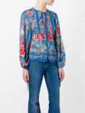 printed peasant blouse 