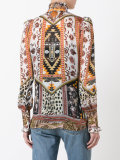 printed sheer shirt