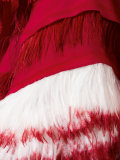 feather trim dress