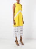 macramé hem flared dress