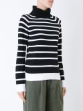 striped high neck jumper