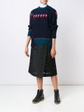 Nordic intarsia patchwork sweater